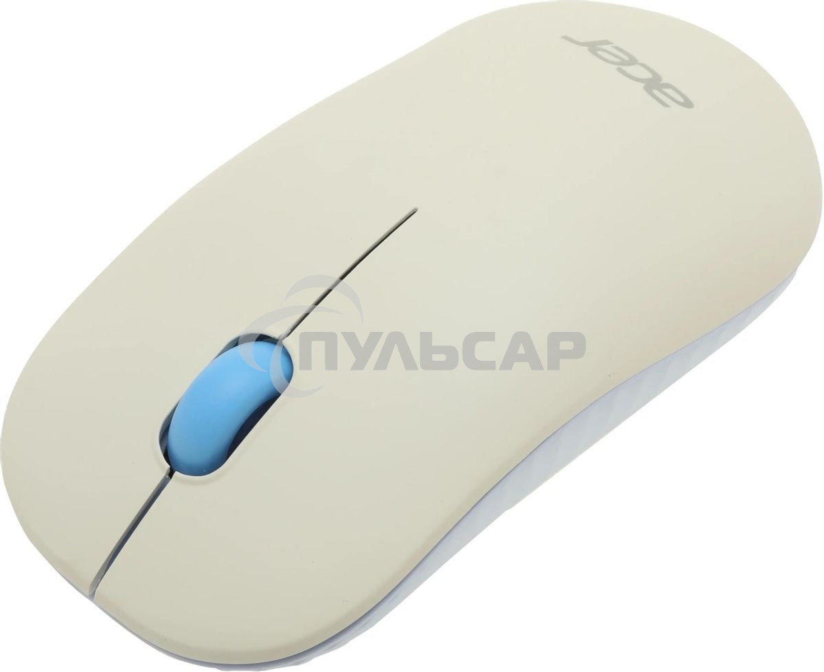Комплект клавиатура + мышь Acer OCC205 беспроводной USB, 1200 dpi, белый/голубой