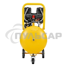 Компрессор безмасл. малошумный Denzel DLP-3000/100, 3 кВт, 2х1,5 кВт,100 л, 2850 об/мин,500 л/мин