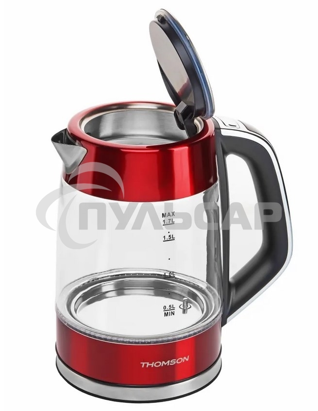 Чайник электрический Thomson K20ES-2001 GLASS 1.7L RED