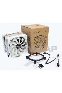 Кулер для процессора Alseye S120D-W белый, 120 мм, алюминий/медь, 1700 об/мин, 38.8 дБ, 4 pin, 135 Вт, 153 мм