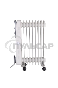 Обогреватель масляный Ресанта ОМ-9А (9 секций), белый, 2000 Вт, 20 м2, термостат 67/3/16