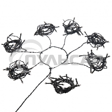 Гирлянда светод. Funray Дождик, SE-RAIN-200M, 10н по 2м, 200LED, мульти(4цв.), контр, зел.шн 1,5м,