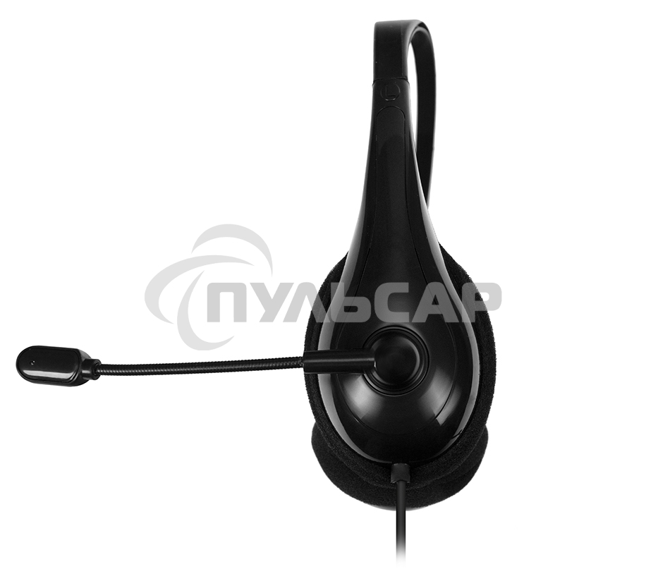 Гарнитура CBR CHP 353M Black, проводная стерео, микрофон с шумоподавл., USB, регул. оголовья, длина кабеля 2,2 м, черный