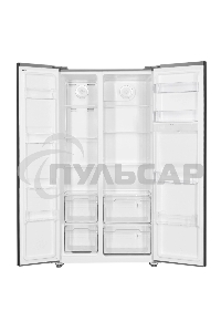 Холодильник Kraft KF-MS5701XI серый двухкамерный 372/198л морозилка сбоку, Side by Side