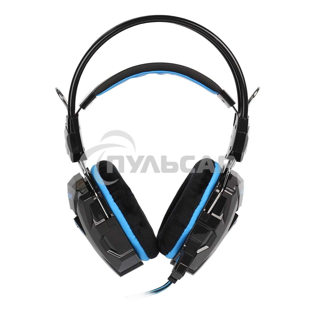 Игровая гарнитура RUSH COBRA, динамики 40мм, велюровые амбушюры, черный/синий (SBHG-1000)