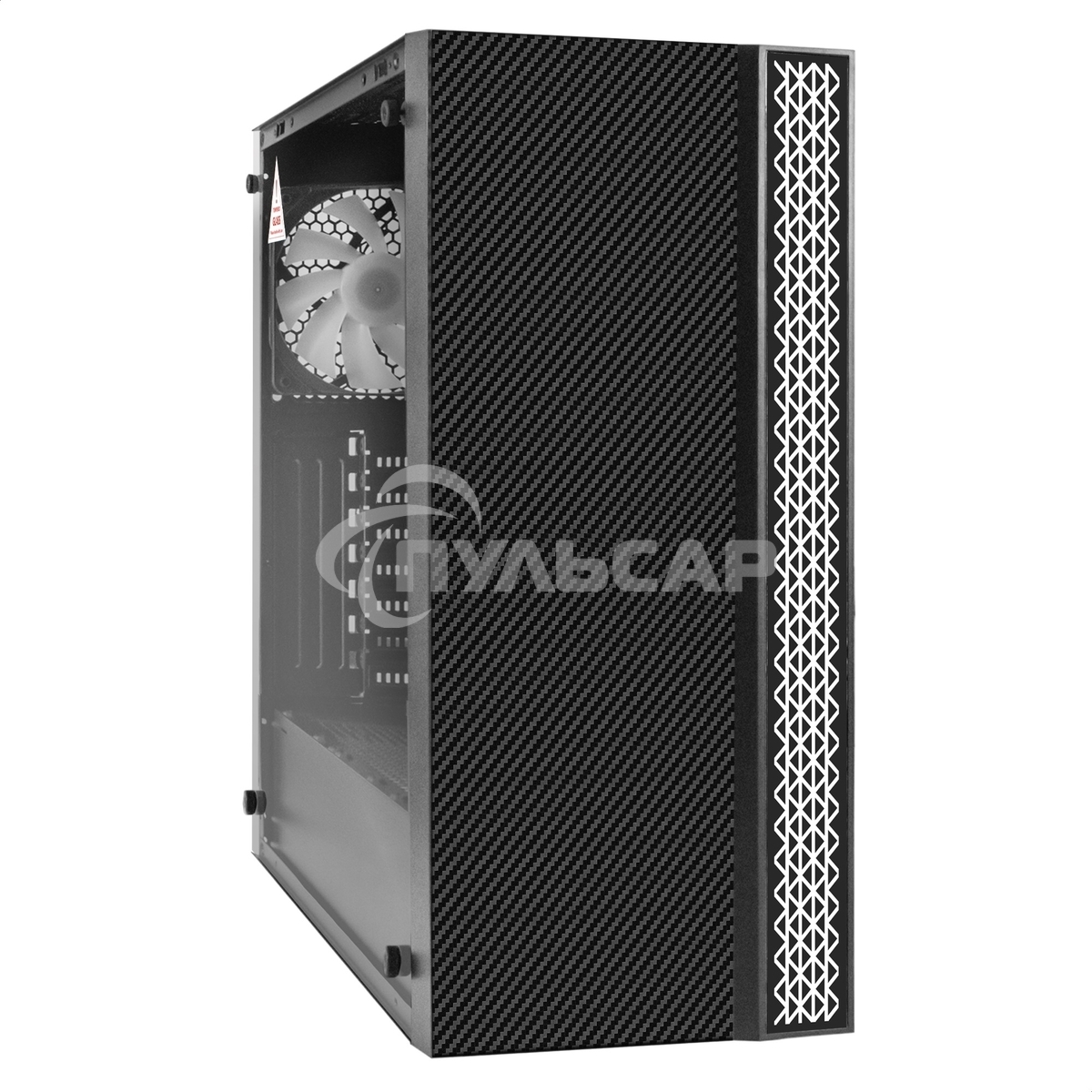 Компьютерный корпус Miditower ExeGate EVO-9211 (ATX, без БП, с окном, 2*USB+1*USB 3.0, HD аудио, черный, 1 вент. с RGB подсветкой)