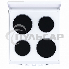 Плита электрическая FLAMA AE 1409 W белый, конфорок 4 электрических, духовка 50 л, 50 см x 85 см x 60 см