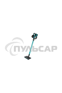 Пылесос вертикальный Pioneer VC470S бирюзовый, питание от аккумулятора, 130 Вт, уборка сухая/влажная, пылесборник 0.6 л, работа от АКБ max 40 мин.