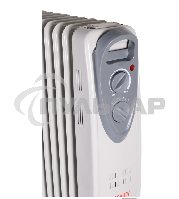 Обогреватель масляный Ресанта ОМ-9А (9 секций), белый, 2000 Вт, 20 м2, термостат 67/3/16