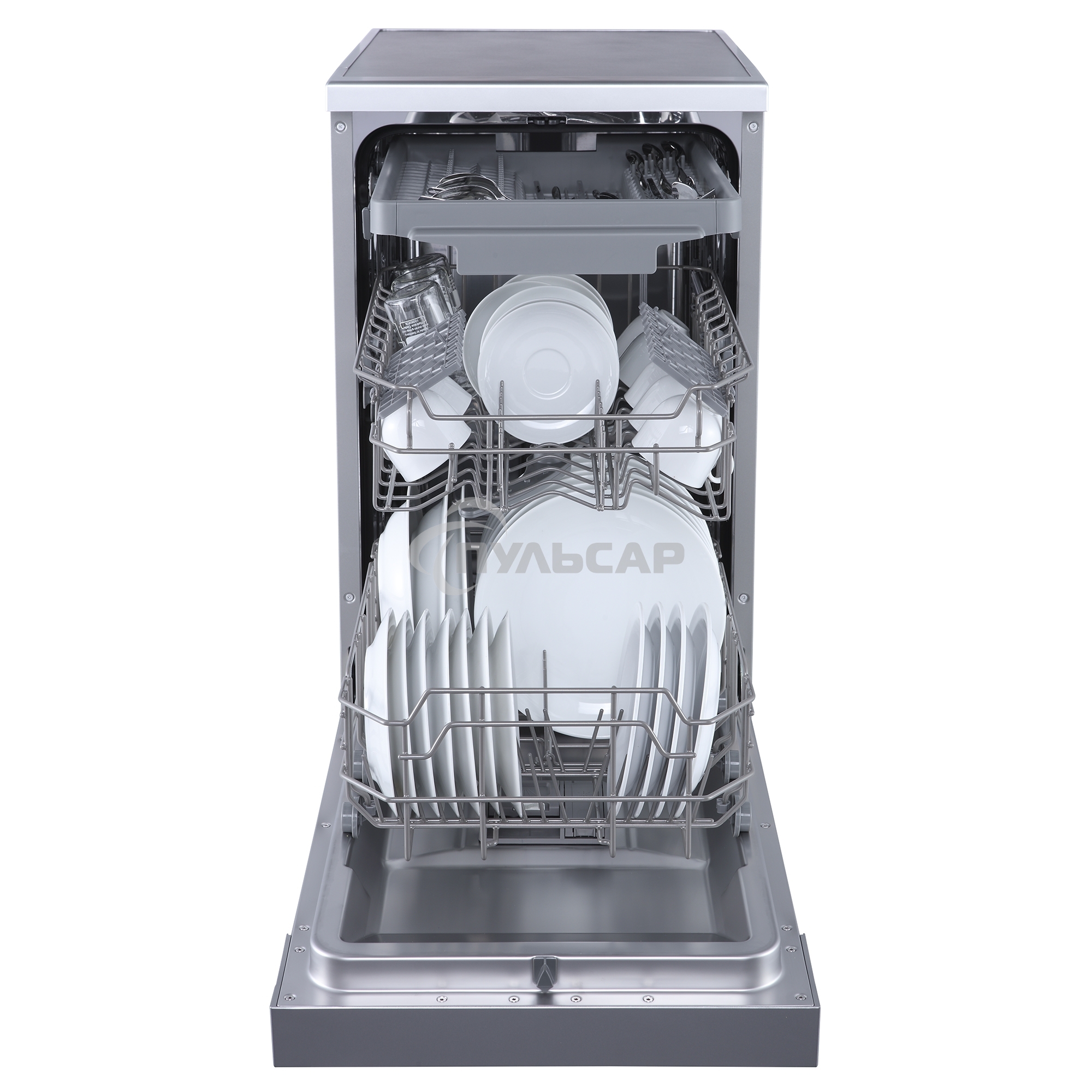 Посудомоечная машина Бирюса DWF-410/5 M, серый, 44.8 см, 10 компл., 49 дБ, класс A++