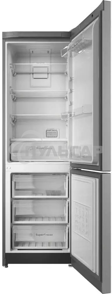 Холодильник Indesit ITS 5180 G серебристый двухкамерный 220/78л морозилка снизу, No Frost