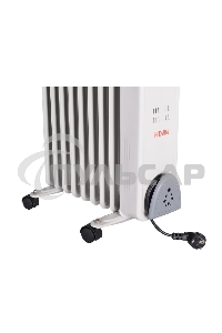 Обогреватель масляный Ресанта ОМ-9А (9 секций), белый, 2000 Вт, 20 м2, термостат 67/3/16