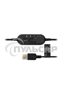 Гарнитура CBR CHP 353M Black, проводная стерео, микрофон с шумоподавл., USB, регул. оголовья, длина кабеля 2,2 м, черный