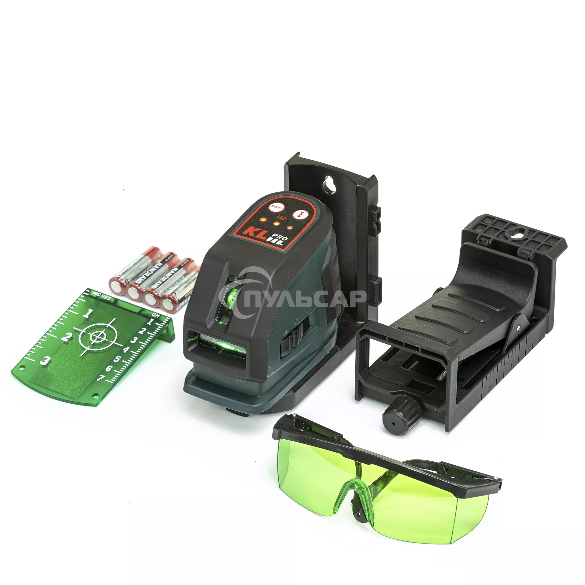 Профессиональный уровень лазерный линейный с автоматическим выравниванием KLPRO KLLZR118GL (горизонт, вертикаль, зеленый луч)