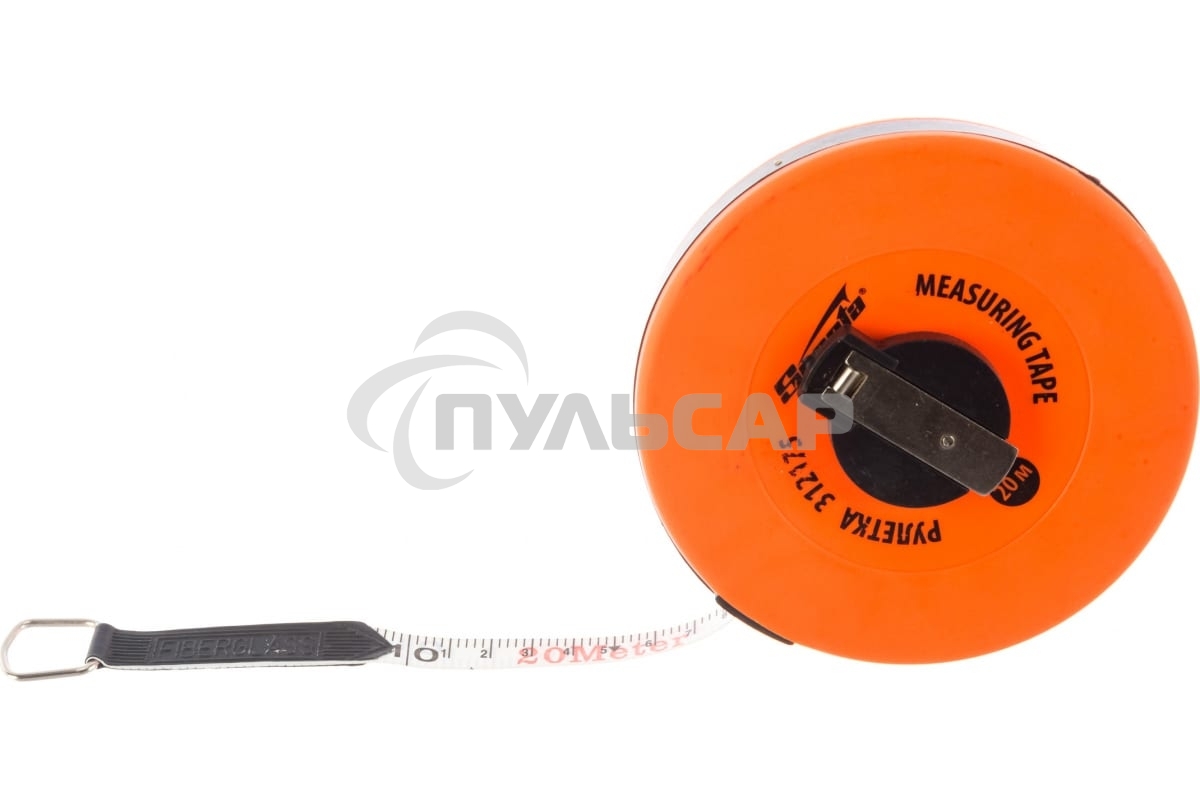 Рулетка геодезическая, 20 м х 12,5 мм, лента ПВХ, закрытый круглый корпус Sparta