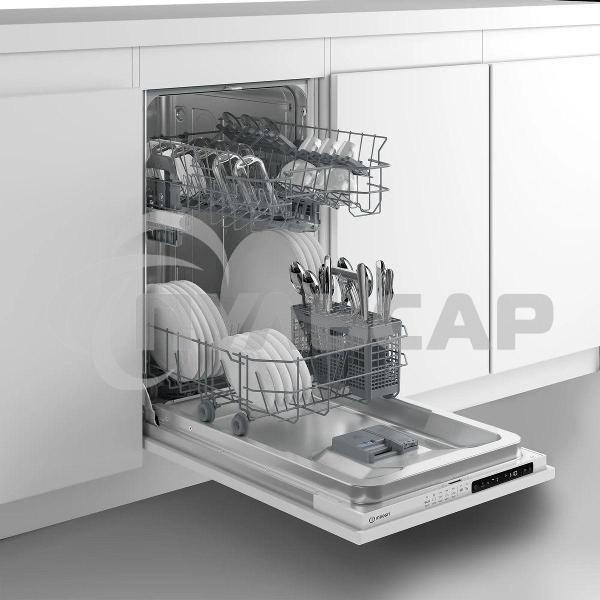Встраиваемая посудомоечная машина Indesit DIS 1C59, белый, 44.8 см, 10 компл., 48 дБ, класс A