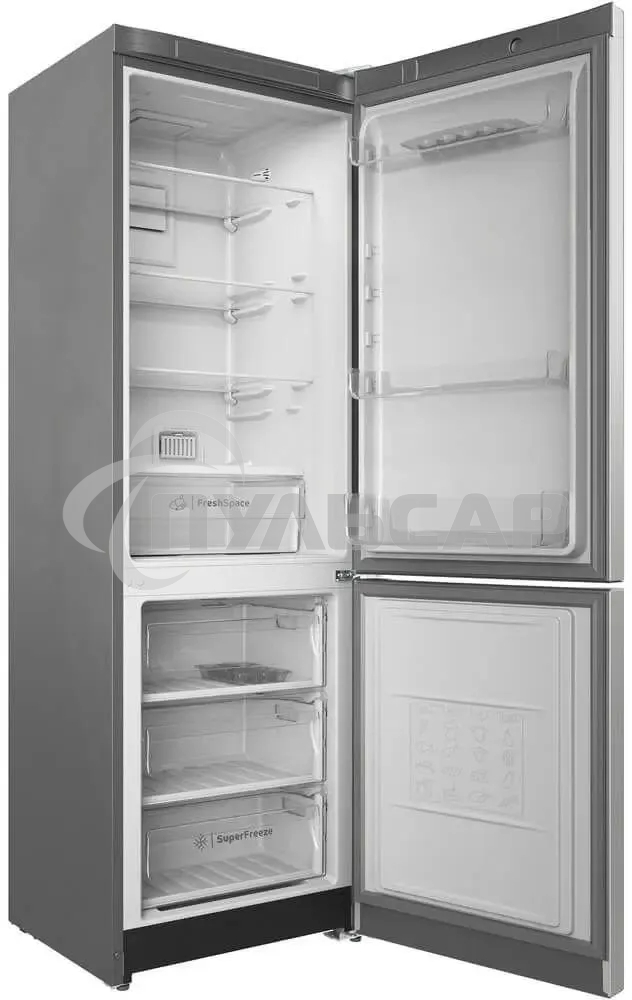 Холодильник Indesit ITS 5180 G серебристый двухкамерный 220/78л морозилка снизу, No Frost