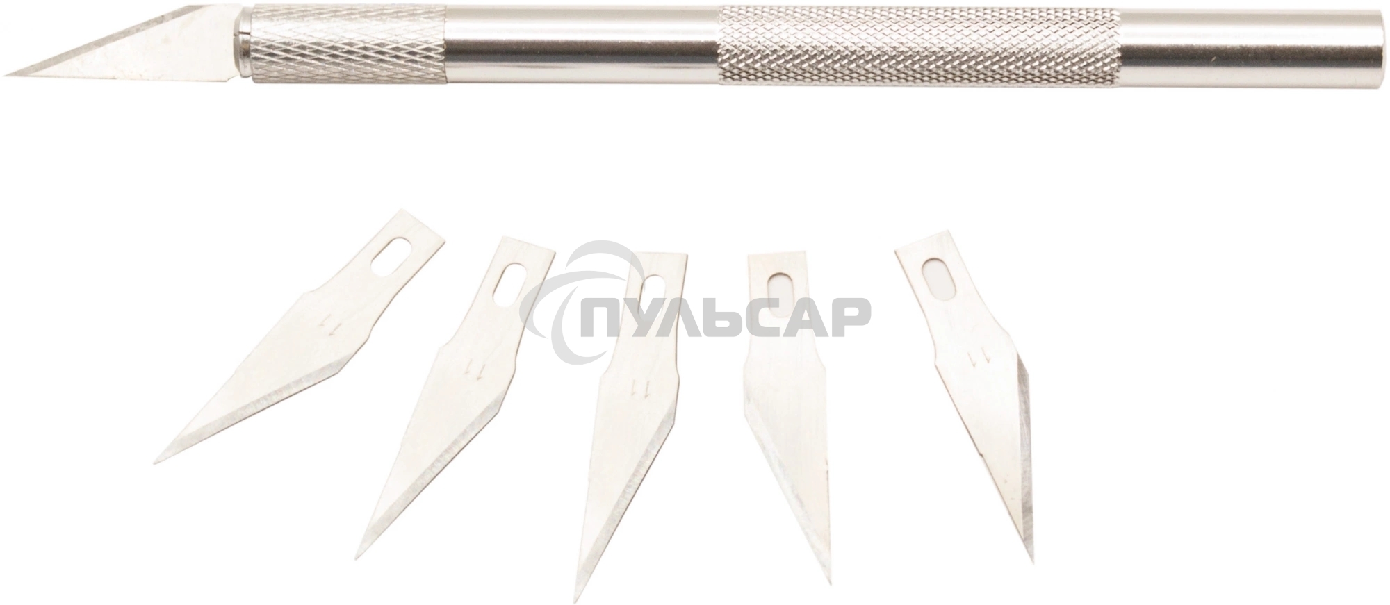 Резак-скальпель Silwerhof Create 5 сменных лезвий металл