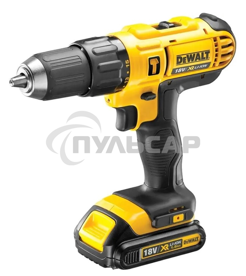 Дрель-шуруповерт DeWalt DCD778S2T-QW, Аккумуляторная, 18В, 2 АКБ, Ударная, Кейс