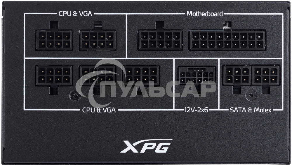 Блок питания ADATA XPG COREREACTORIIVE850G-BKCEU, 850Вт, 80 PLUS Gold, 120мм, модульный, черный