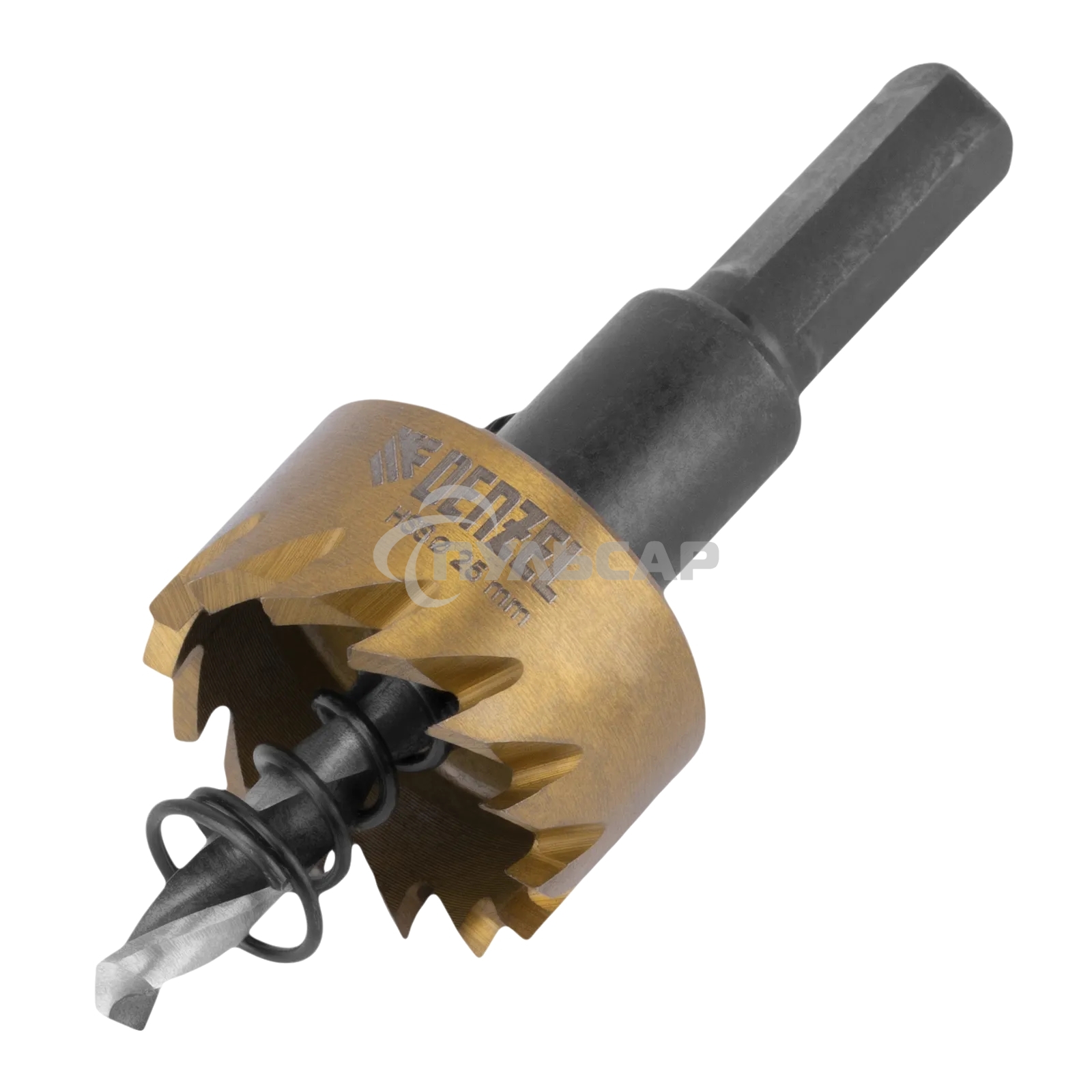 Коронка по металлу Denzel HSS, 25 мм, нитридтитановое покрытие