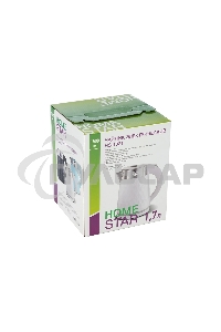 Чайник электрический HOMESTAR HS-1021, 1500Вт 1,7л, нержавейка+пластик, белый, двойной корпус
