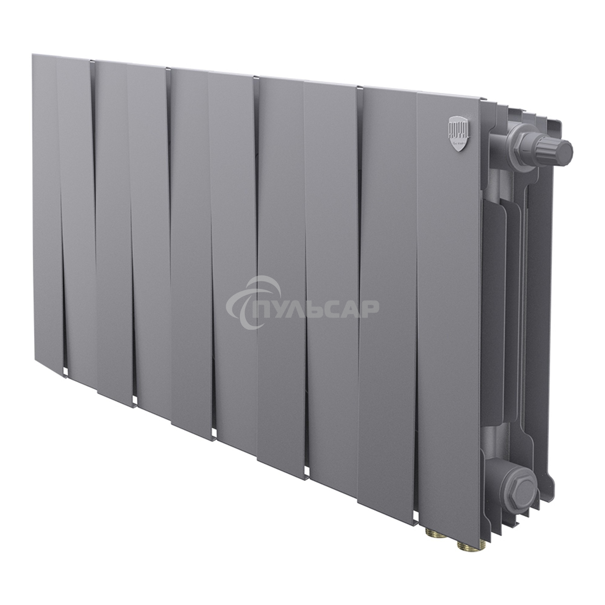 Радиатор биметаллический Royal Thermo PianoForte 300 серебристый VR80 - 10 секц.