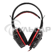Игровая гарнитура RUSH COBRA, динамики 40мм, велюровые амбушюры, черный/красный (SBHG-1300)
