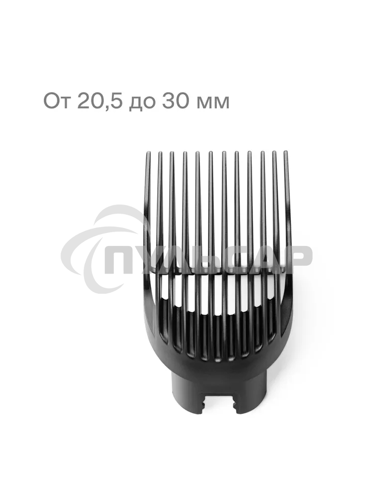 Машинка для стрижки волос, триммер с 3 насадками Tuvio HC-DA3BL, черный