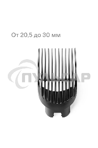 Машинка для стрижки волос, триммер с 3 насадками Tuvio HC-DA3BL, черный