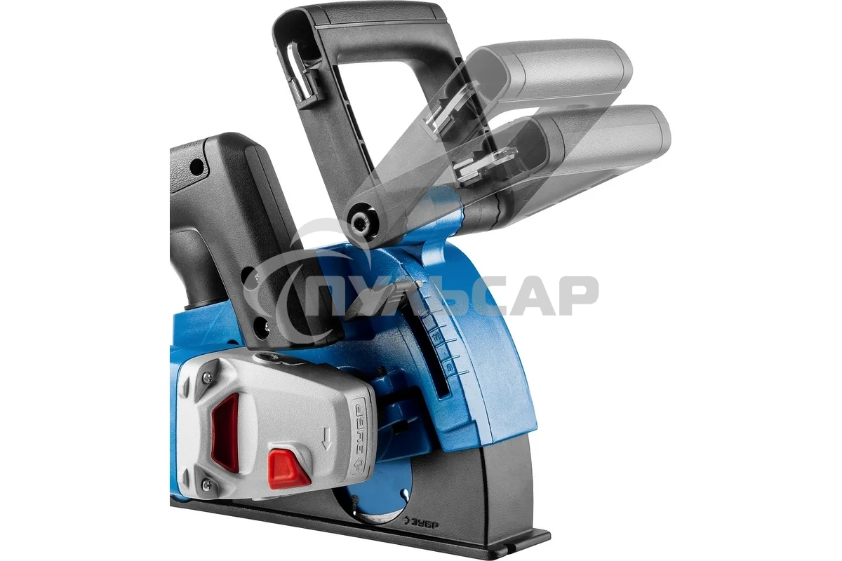 Штроборез ЗУБР ЗШ-П30-1400 ПСТКглуб. 30 мм, 125 мм, подключ. пылесоса, плавн пуск, 1400 Вт, кейс