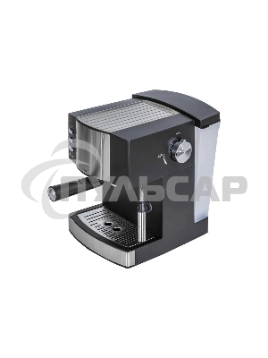 Кофеварка рожковая Pioneer CM111P черный/серебристый, исп. кофе - молотый, 1.5 л, 850 Вт, 15 бар