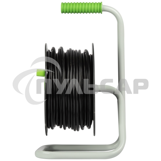 Удлинитель силовой ЭРА GREEN LINE KAT-2x1.5-50m Greenline на катушке пластик 4 розетки без заземления 50м ПВС 2x1.5мм2