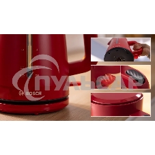 Чайник электрический Bosch TWK3M124 1,7 л, темно-красный