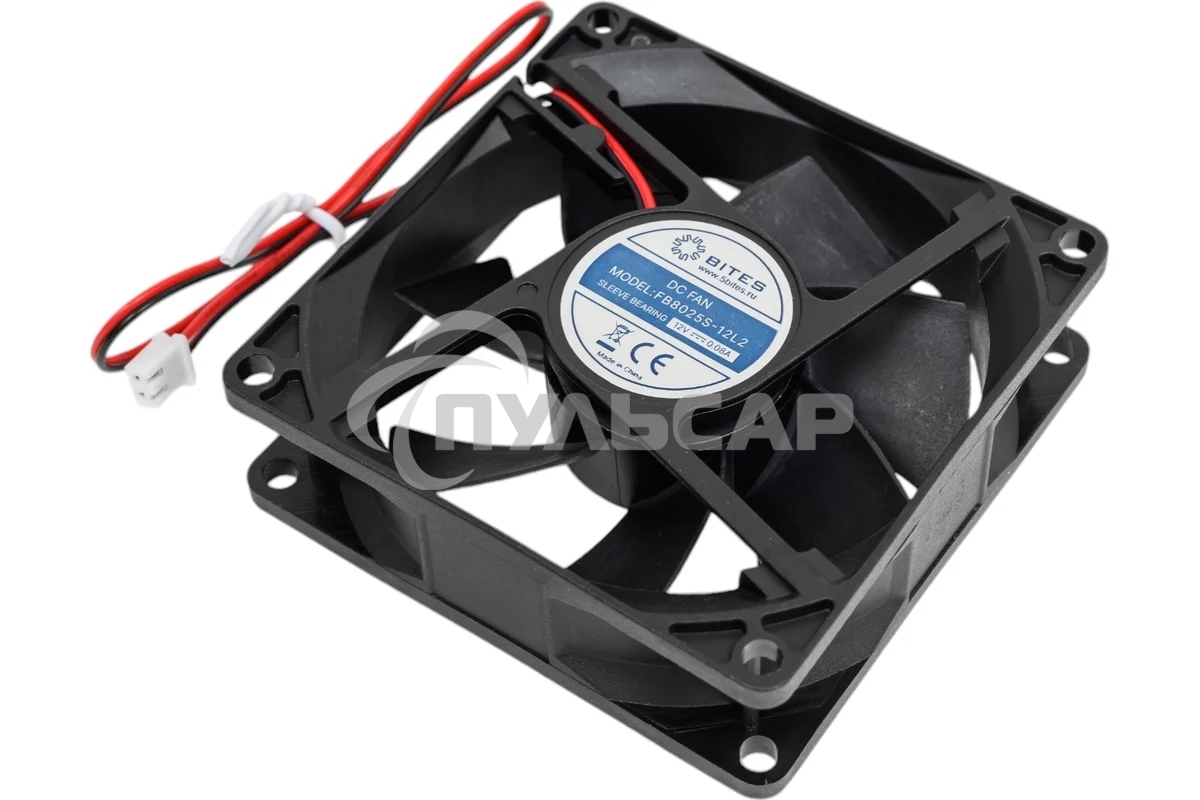 Вентилятор для корпуса 5bites FB8025S-12L2 черный, 80 x 80 мм, 2000 об/мин, 23 дБ, 2 pin