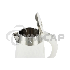 Чайник электрический HOMESTAR HS-1021, 1500Вт 1,7л, нержавейка+пластик, белый, двойной корпус