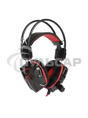 Игровая гарнитура RUSH COBRA, динамики 40мм, велюровые амбушюры, черный/красный (SBHG-1300)