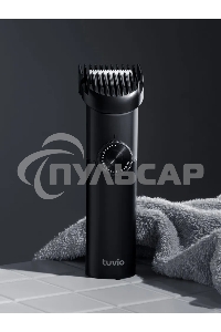 Машинка для стрижки волос, триммер с 3 насадками Tuvio HC-DA3BL, черный