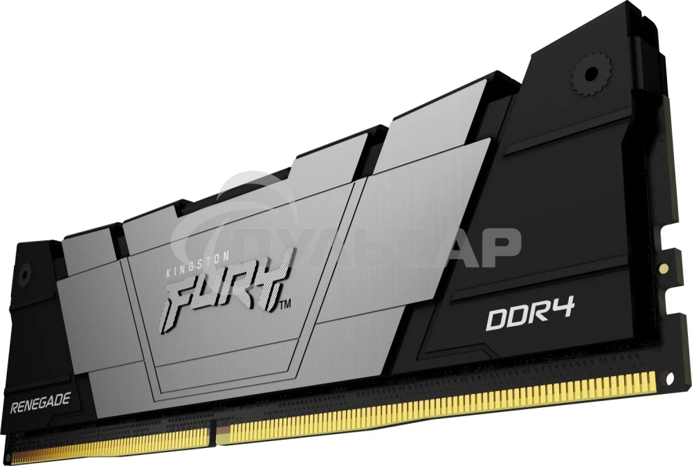Оперативная память Kingston Fury Renegade, DDR4, 16Gb (2x8Gb), 3200MHz, CL16, DIMM, с радиатором, серый/черный