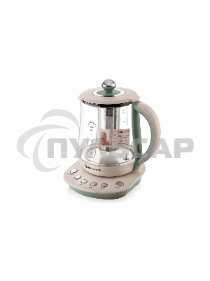 Чайник электрический BRAYER BR1015 2200 Вт,1,5 л, подст, 40-100 °С, завар.чая, стеклян