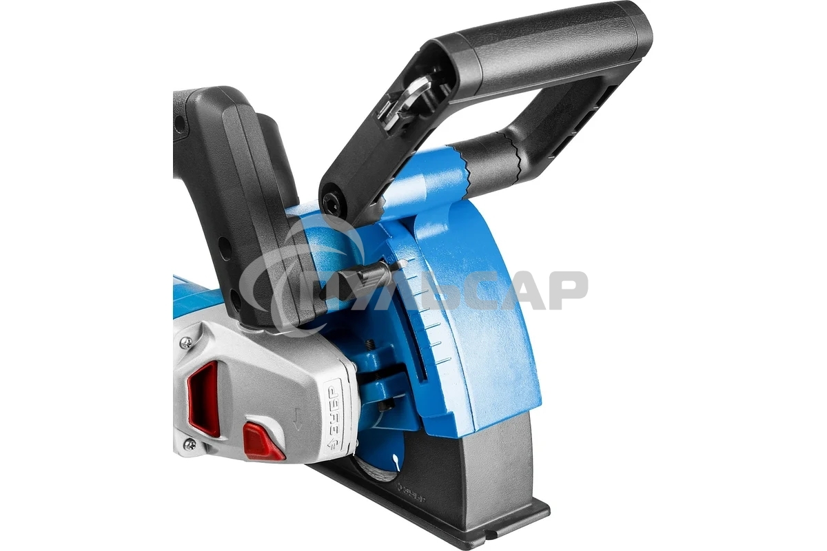 Штроборез ЗУБР ЗШ-П30-1400 ПСТКглуб. 30 мм, 125 мм, подключ. пылесоса, плавн пуск, 1400 Вт, кейс