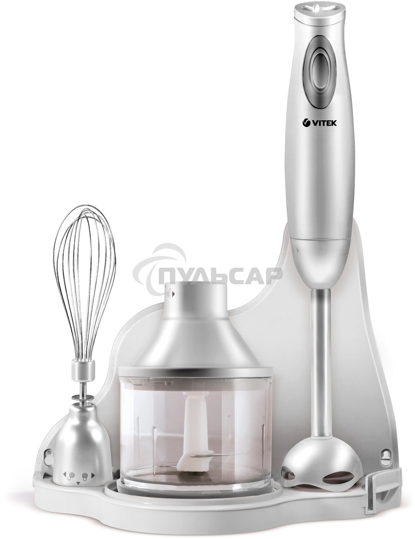 Блендер погружной Vitek VT-1456 серебристый 250Вт