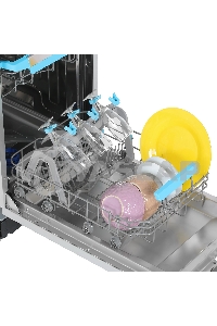 Встраиваемая посудомоечная машина Korting KDI 45570, нержавеющая сталь, 44.8 см, 10 компл., 47 дБ, класс A++