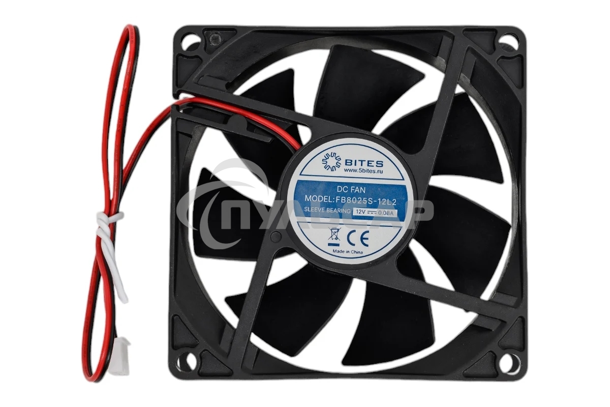 Вентилятор для корпуса 5bites FB8025S-12L2 черный, 80 x 80 мм, 2000 об/мин, 23 дБ, 2 pin
