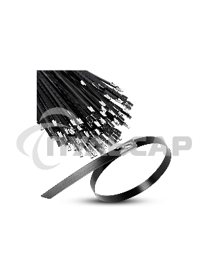 Хомут кабельный 4.6х200 сталь AISI 304 с покрытием (уп.100шт) TOKOV ELECTRIC TKE-HM304-4.6-200-C/100