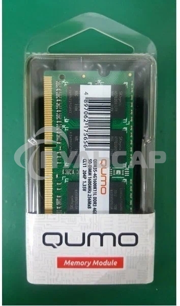 Оперативная память QUMO, DDR3, 4Gb (1x4Gb), 1600MHz, CL11, SO-DIMM