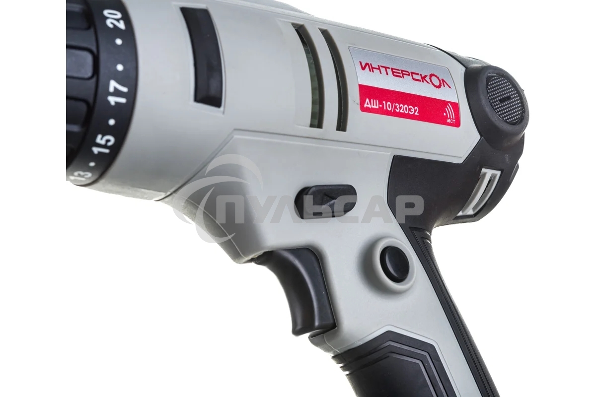 Дрель-шуруповерт ИНТЕРСКОЛ ДШ-10/320Э2, Сетевая, 320Вт