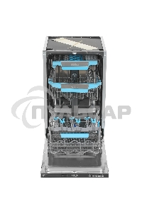 Встраиваемая посудомоечная машина Korting KDI 45570, нержавеющая сталь, 44.8 см, 10 компл., 47 дБ, класс A++