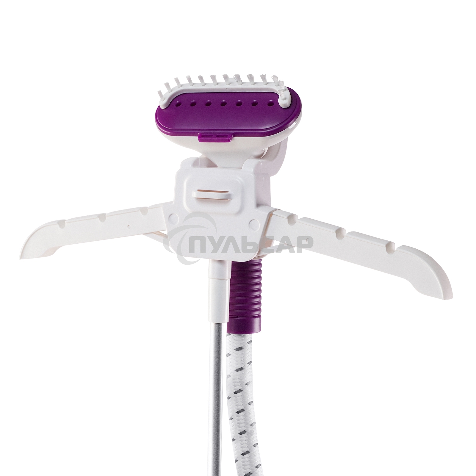 Отпариватель Galaxy Line GL 6211, белый с фиолетовым, стационарный, 2000 Вт, объем контейнера для воды 1,7 л, 3 режима отпаривания