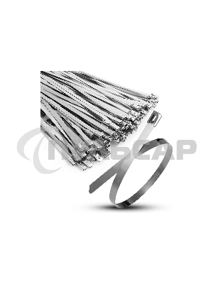 Хомут кабельный 4.6х200 сталь AISI 304 (уп.100шт) TOKOV ELECTRIC TKE-HM304-4.6-200-N/100